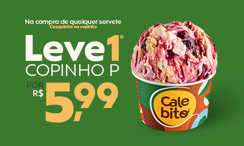 Dia do Sorvete Calebito, 23 de setembro, Copinho P por +R$5,99